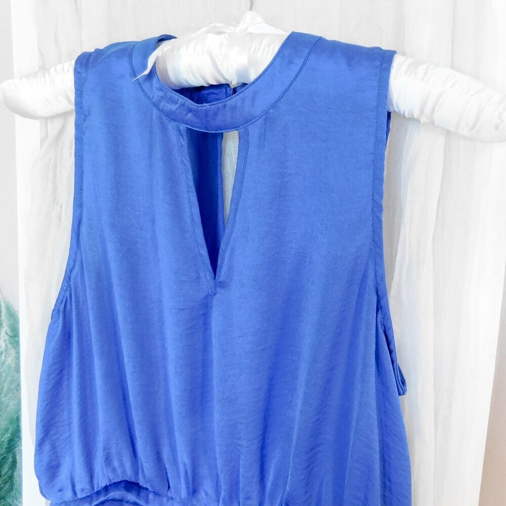 Fab'rik | Royal Blue Blouse with Back Bow | Size Large